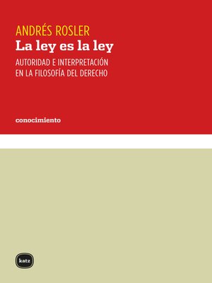 cover image of La ley es la ley